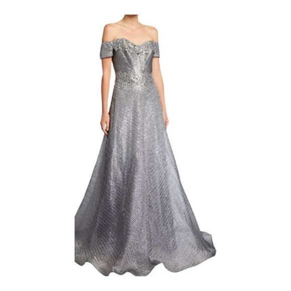 RENE RUIZ Collection Corseted Tulle A-line gown with Cascading Skirt size 2 NWT - Picture 2 of 8